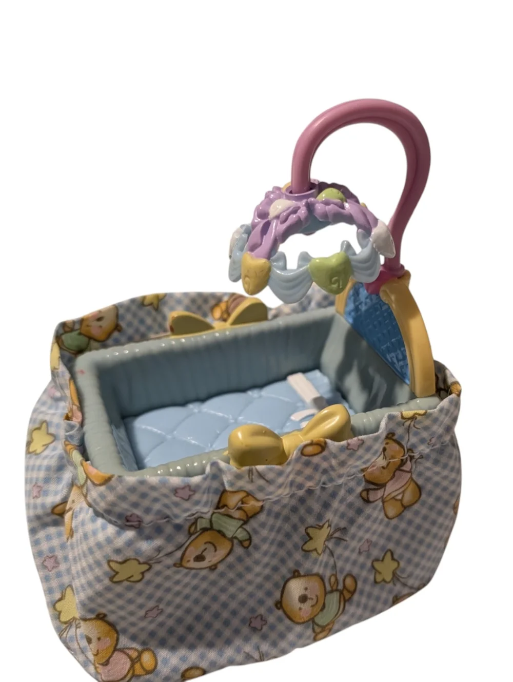 Vintage Loving Family Baby Boy Twin Crib Cradle Blue‎ Fisher Price 2007